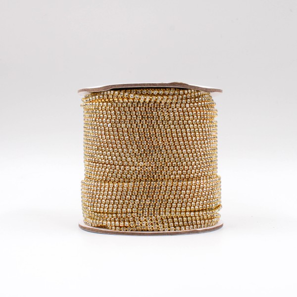 Encontraproduto.com.br - CORRENTE DE STRASS JUNTA SS12 EM VIDRO COM 10 METROS