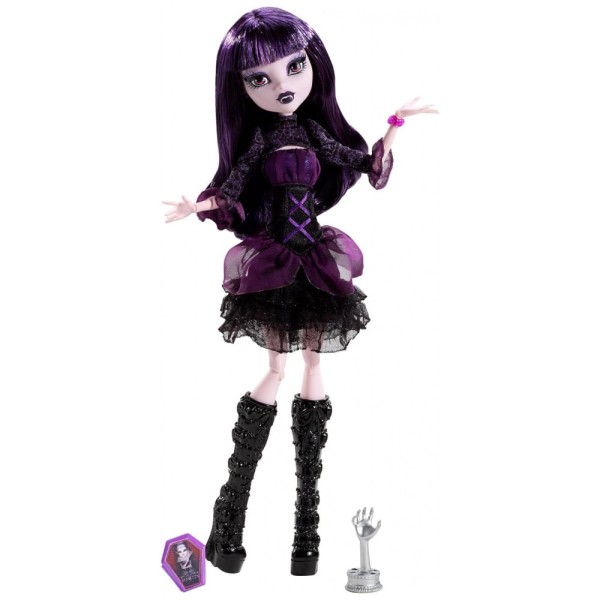 Encontraproduto.com.br - Monster High Boneca Elissabat para Crianças a partir de 6 Anos, MATTEL BDD87, Violeta