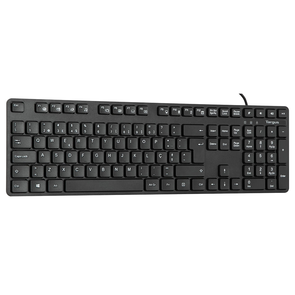 Encontraproduto.com.br - Teclado Com Fio Targus Com 108 Teclas ABNT Compatível com Windows e Mac USB - AKB30OUT [Reembalado]
