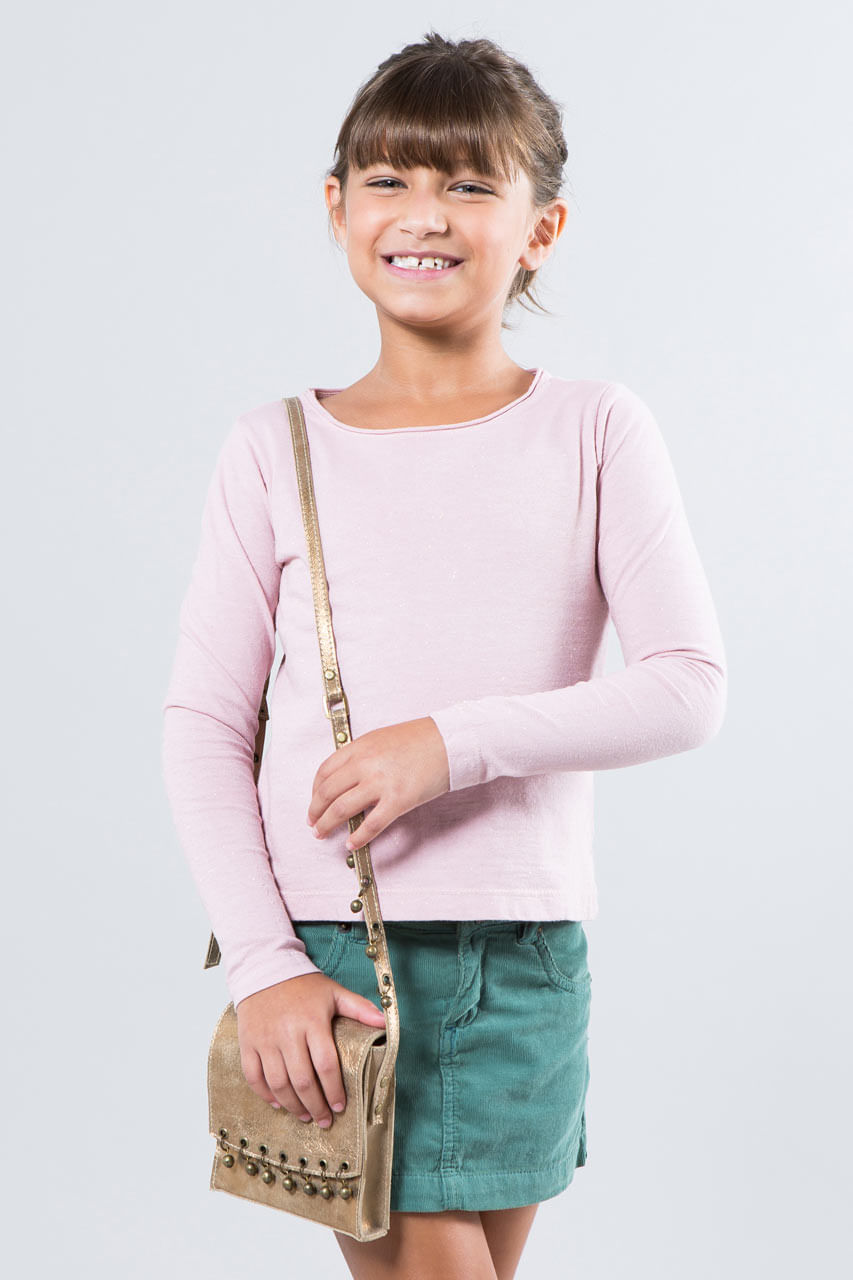 CAMISETA RESERVA MINI MANGA LONGA GLITER