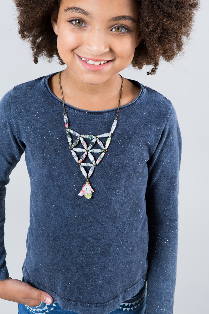 CAMISETA RESERVA MINI MANGA LONGA GLITER