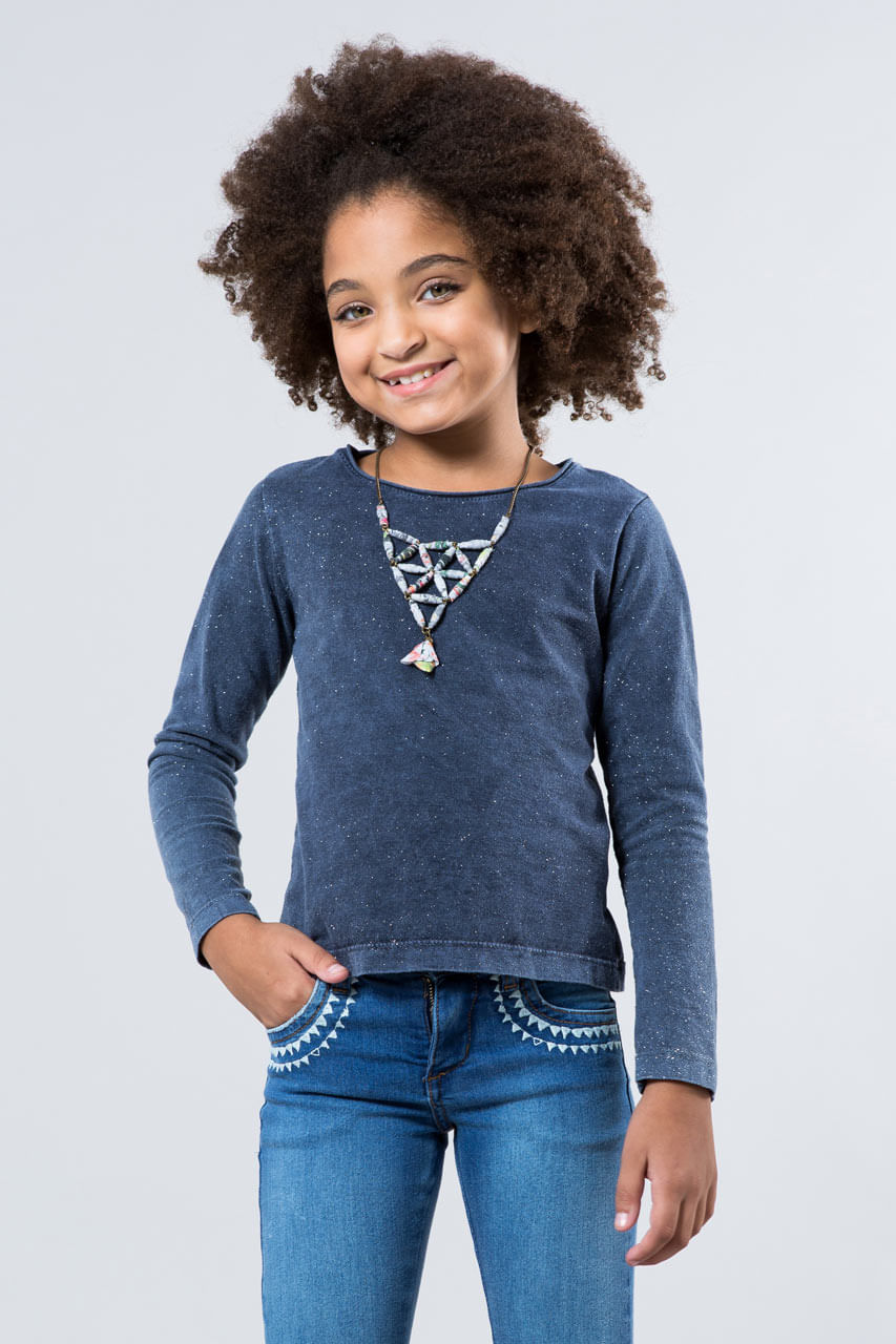 Encontraproduto.com.br - CAMISETA RESERVA MINI MANGA LONGA GLITER