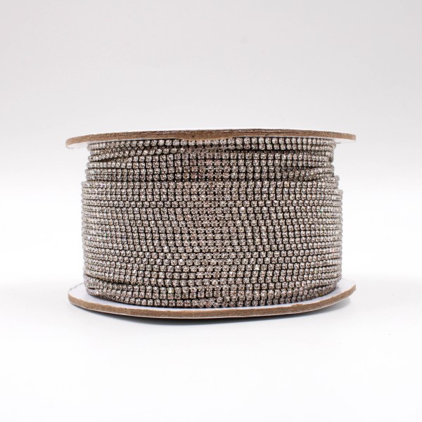 Encontraproduto.com.br - CORRENTE DE STRASS JUNTA SS6.5 EM VIDRO COM 10 METROS