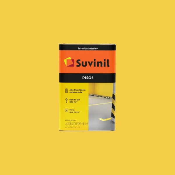Tinta Acrílica Premium Fosco Para Pisos Amarelo 18L Suvinil