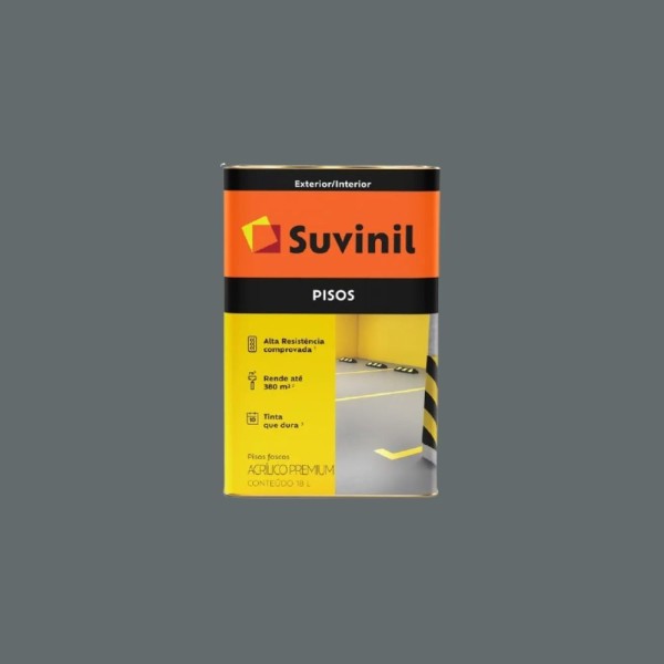 Tinta Acrílica Premium Fosco Para Pisos Cinza Escuro 18L Suvinil