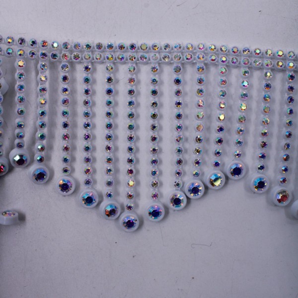 Encontraproduto.com.br - FRANJA DE STRASS 60MM EM ABS COM 01 METRO