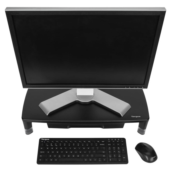 Encontraproduto.com.br - Suporte para Monitor com Altura Ajustável e Gaveta Suporta até 15Kgs Preto Targus - AWE804GLOUT [Reembalado]