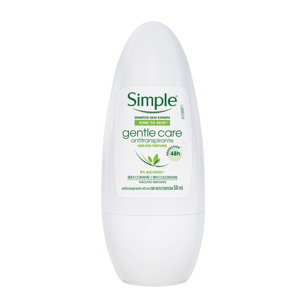 Encontraproduto.com.br - Desodorante Roll-on Simple Gentle Care sem Fragrância Feminino 50ml
