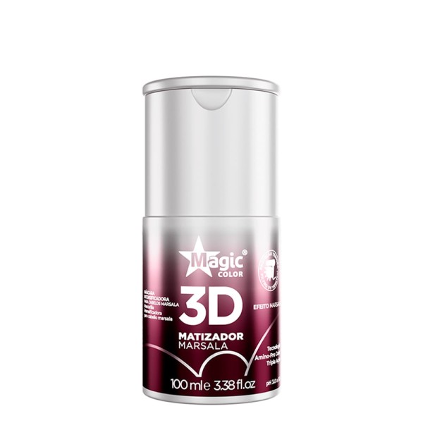 Máscara Intensificadora 3d Matizador Marsala Magic Color 100ml
