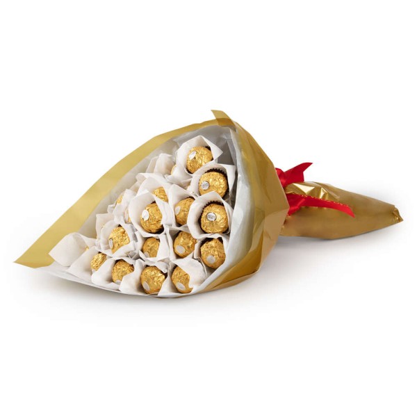 Encontraproduto.com.br - Bouquet Ferrero Rocher com 24 unidades
