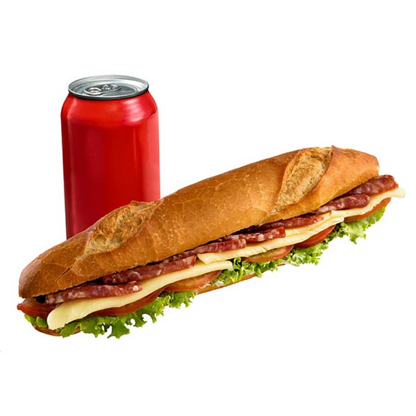 Encontraproduto.com.br - Baguete de Salame Carrefour 335g + Coca-Cola 350ml
