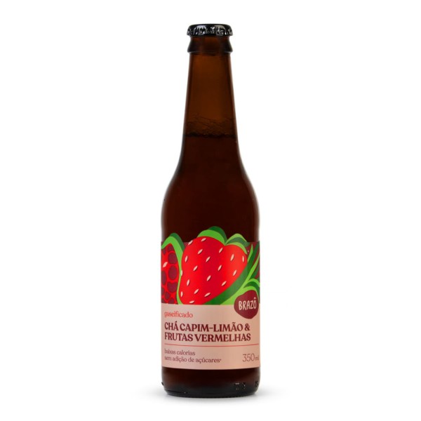 Encontraproduto.com.br - Chá Capim Limão e Frutas Vermelhas Brazô Gelado  350ml