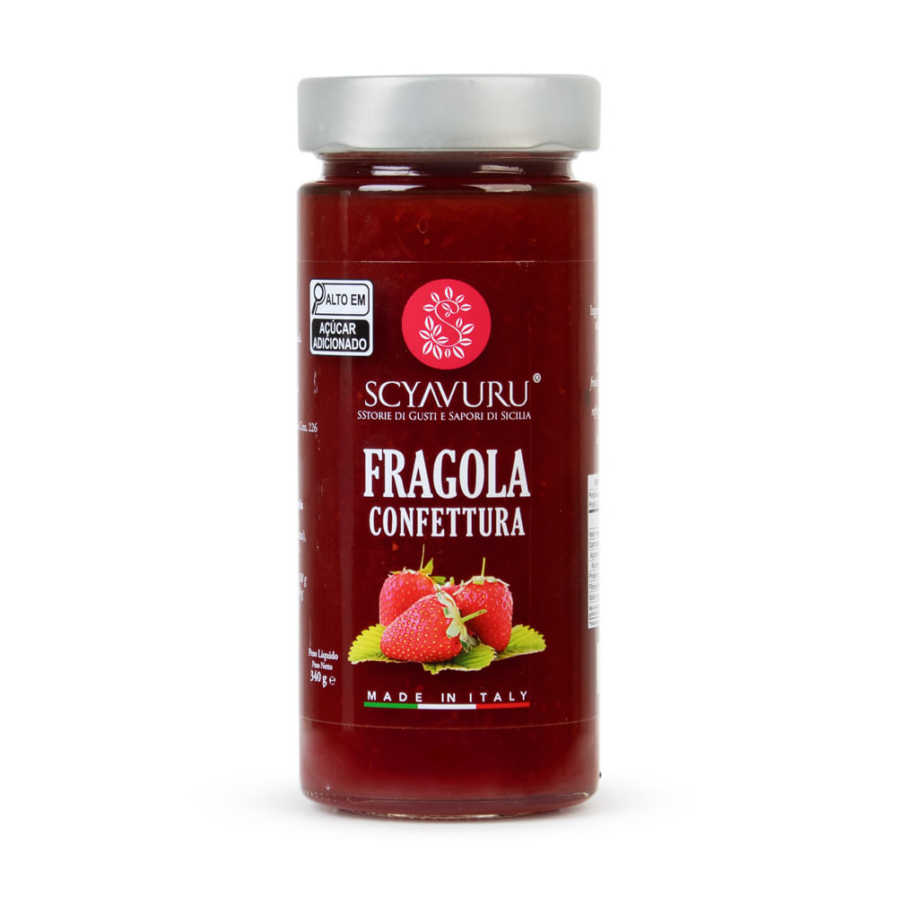 Geleia Italiana Scyavuru Morango Vidro 340g