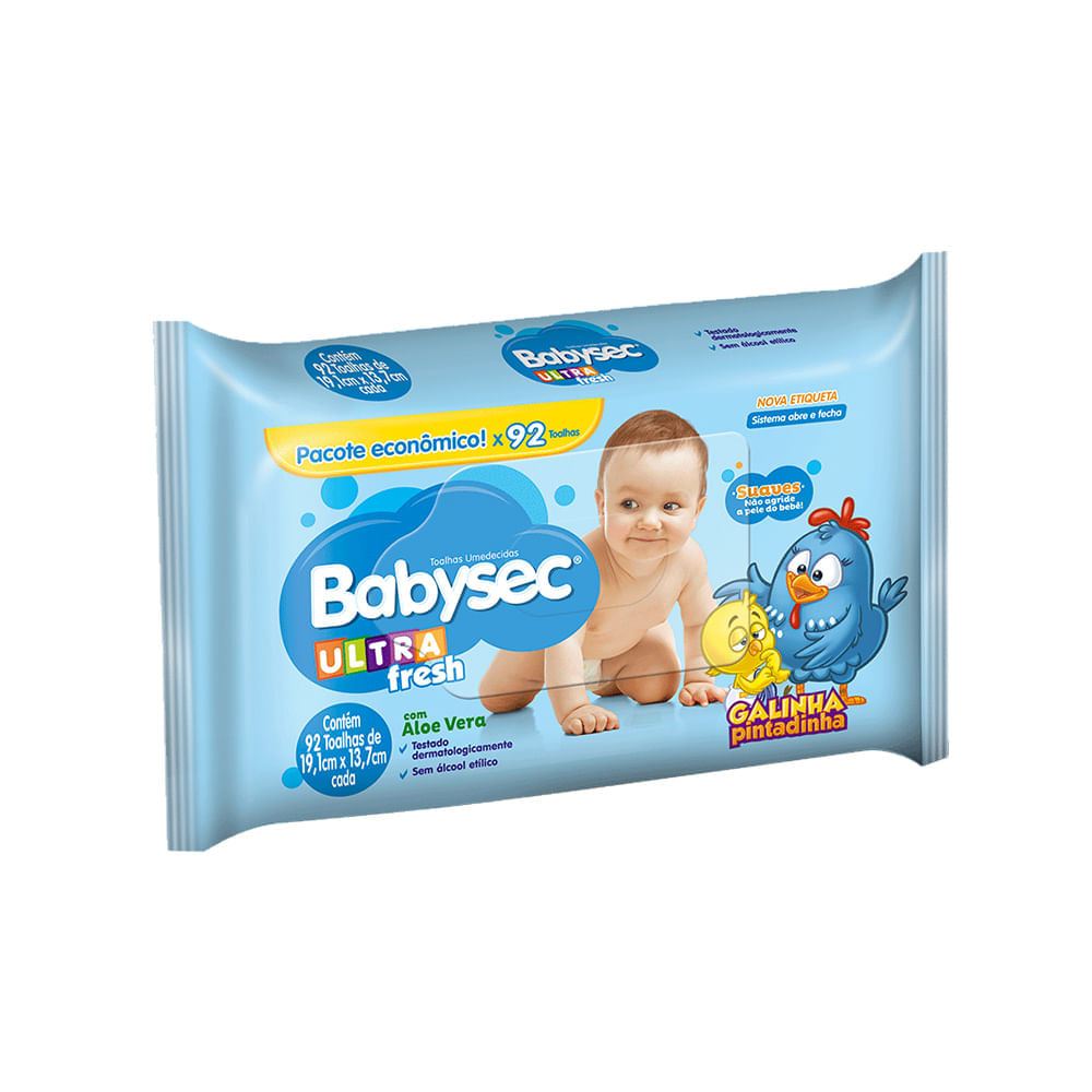 Lenço Umedecido Babysec 92 Unidades