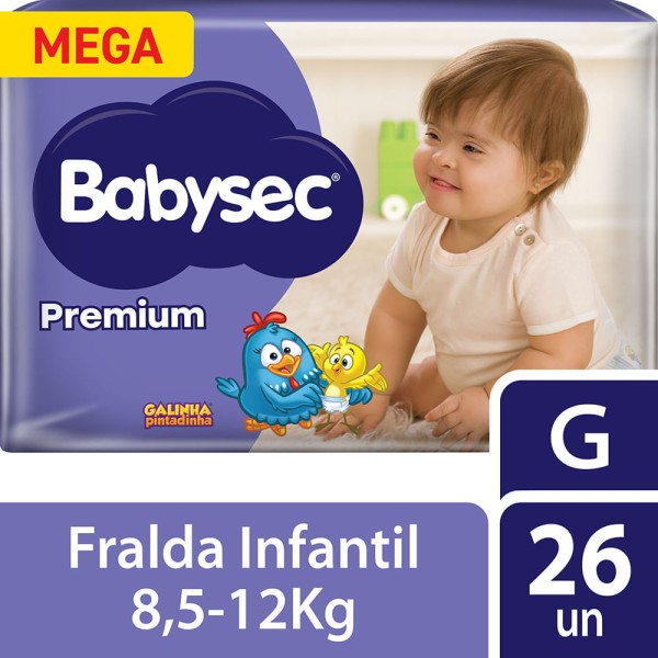 Encontraproduto.com.br - Fralda Babysec Premium G 26 Unidades