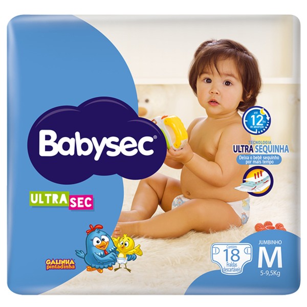 Fralda Babysec Ultrasec M 18 Unidades
