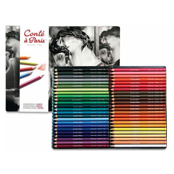 Encontraproduto.com.br - Estojo Lapis Pastel Seco com 48 Cores Conte À Paris 2184