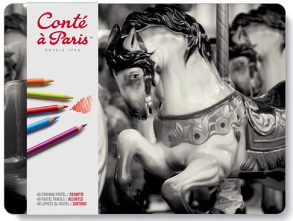 Encontraproduto.com.br - Estojo Lapis Pastel Seco com 48 Cores Conte À Paris 2184