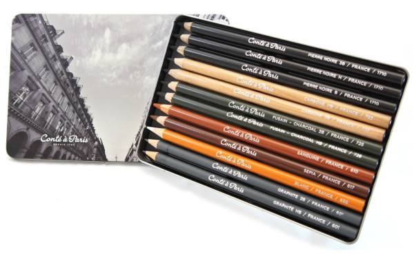 Lápis Esboço Sketch Set Estojo com 12 Unidades Ref.2186 Conté