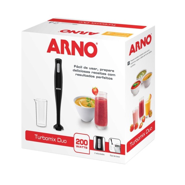 Encontraproduto.com.br - Mixer Portátil Turbomix Duo 200W com Copo Medidor MX21 Arno