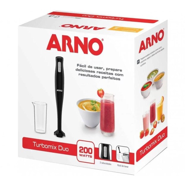 Encontraproduto.com.br - Mixer Portátil Turbomix Duo 200W com Copo Medidor MX21 Arno