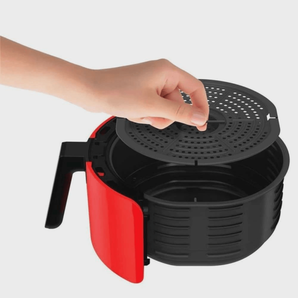 Encontraproduto.com.br - Fritadeira sem Óleo AirFry Arno Moderna com 3,5L de capacidade e  Cuba Antiaderente Vermelha VFRY