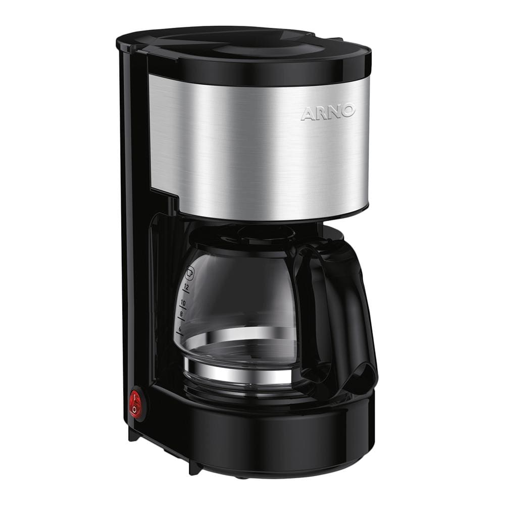 Encontraproduto.com.br - Cafeteira Filtro Perfectta Inox 600 Ml e Jarra de Vidro CFPI Arno