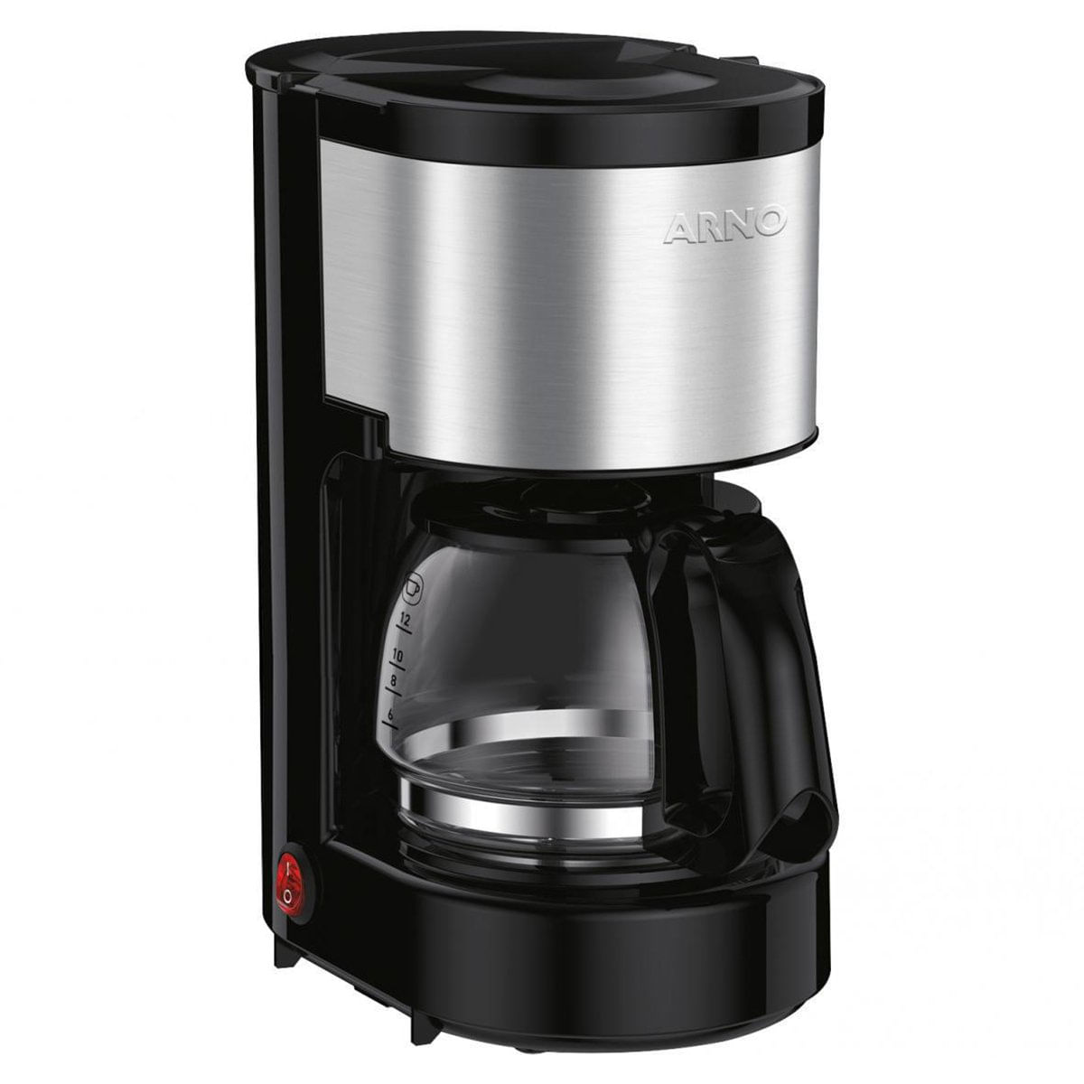 Encontraproduto.com.br - Cafeteira Filtro Perfectta Inox 600 Ml e Jarra de Vidro CFPI Arno
