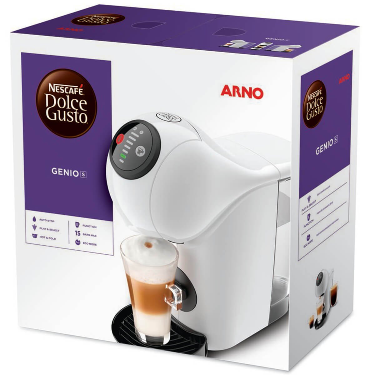 Encontraproduto.com.br - Cafeteira Expresso Arno Dolce Gusto Genio S Basic Branca 127V