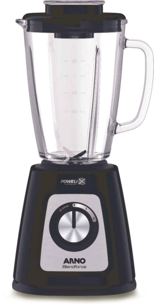 Encontraproduto.com.br - Liquidificador Arno Blendforce Jarra de Vidro Preto 700W