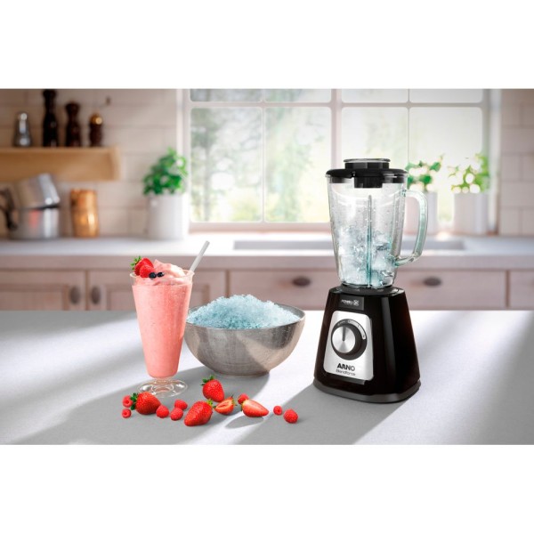 Encontraproduto.com.br - Liquidificador Arno Blendforce Jarra de Vidro Preto 700W