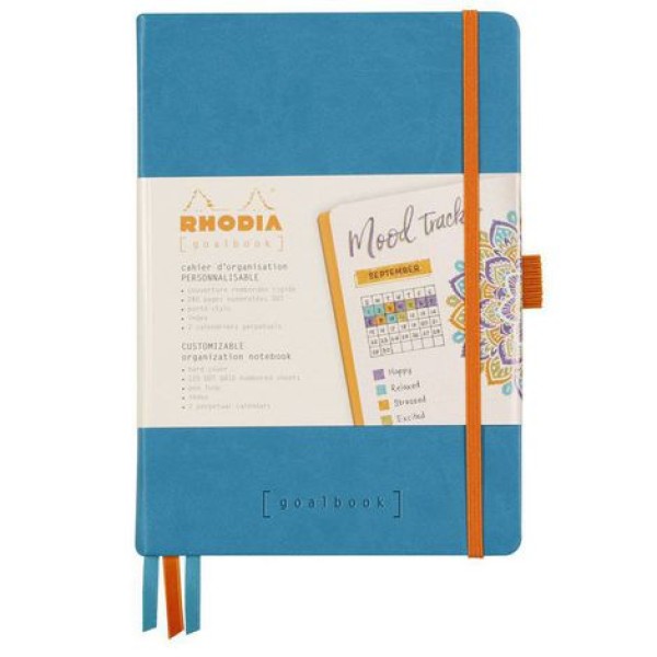 Encontraproduto.com.br - Caderno Goalbook Rhodia Capa Dura A5 90g 120 Folhas Turquoise 118777c