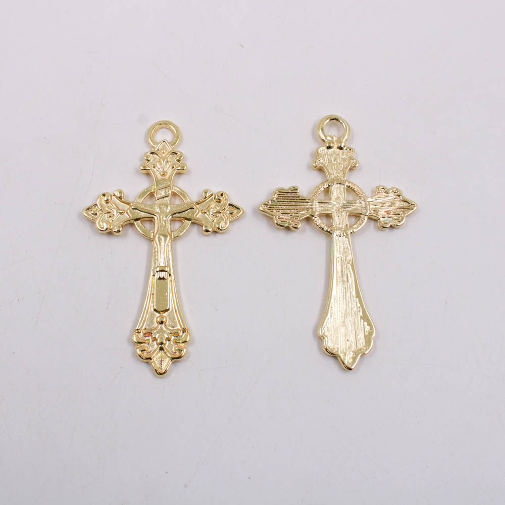 Encontraproduto.com.br - PINGENTE CATAFORETICO CRUCIFIXO 65X40MM EM ZAMAC COM 02 PEÇAS
