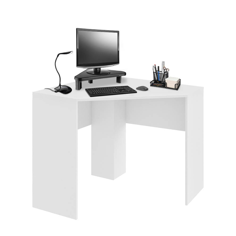 Encontraproduto.com.br - Mesa de Canto para Computador 90x90cm Branco Fosco Multi - EI076OUT [Reembalado]