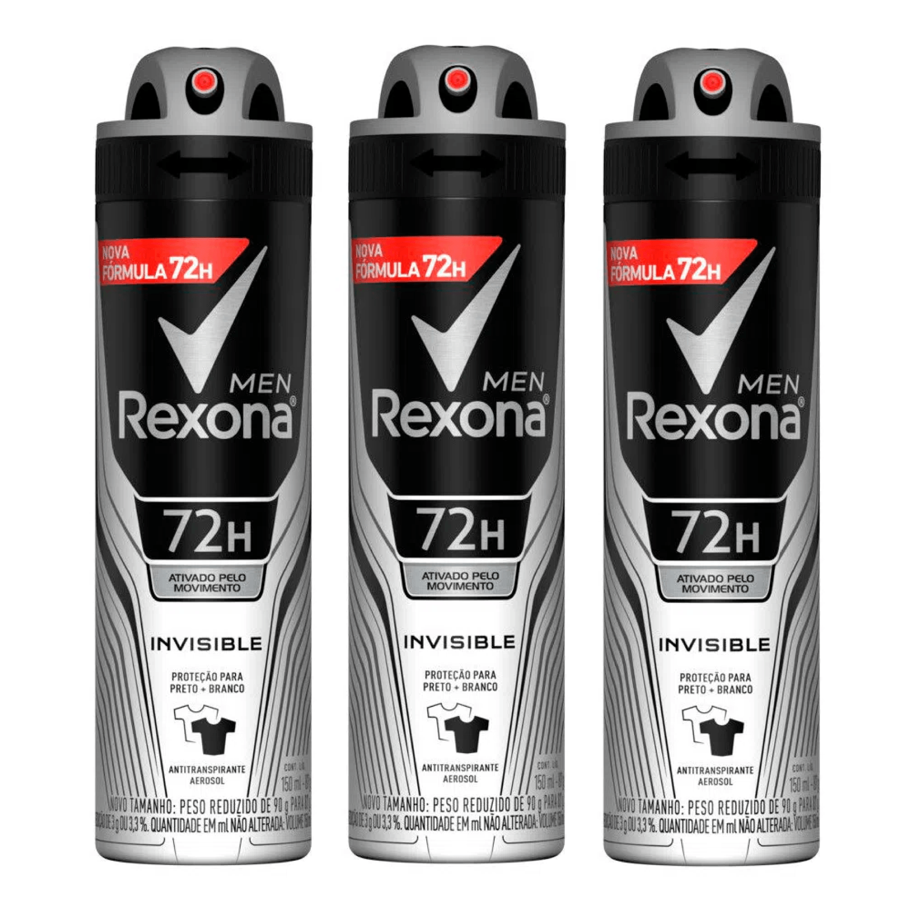 KIT DES AERO REXO MASC INVISIBLE 150ML C/3