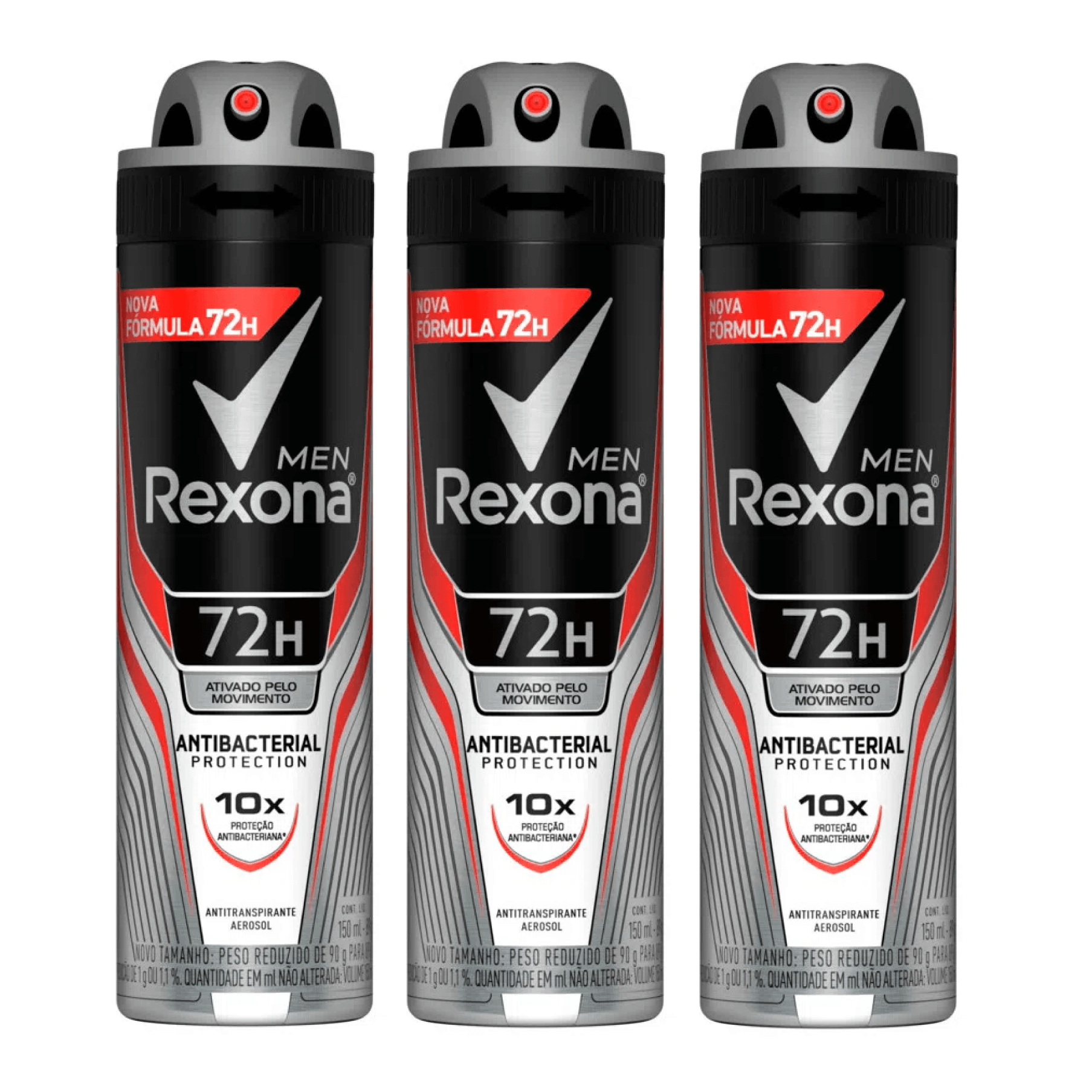 KIT DES AERO REXO MASC ANTIBA+INVISIBLE 150ML C/3(DESCONTINUADO