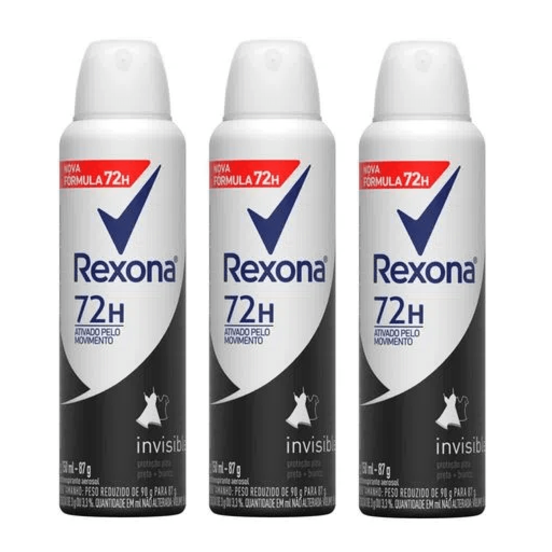 KIT DES AERO REXO FEM INVISIBLE 150ML C/3(DESCONTINUADO)