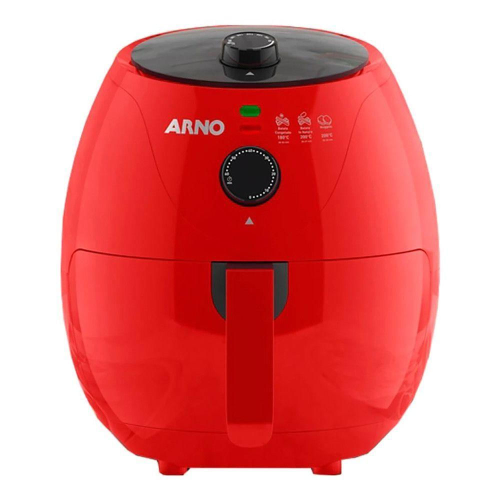 Encontraproduto.com.br - Fritadeira Elétrica Air Fryer Arno Easy Fry EZFV 3,2L Vermelha - 110V