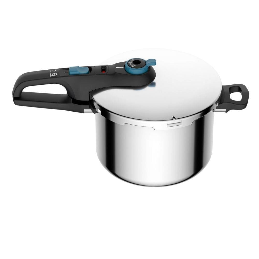 Encontraproduto.com.br - Panela de Pressão Rochedo Trendy em Aço Inox e Fechamento Externo com Cesta de Vapor – 6 L
