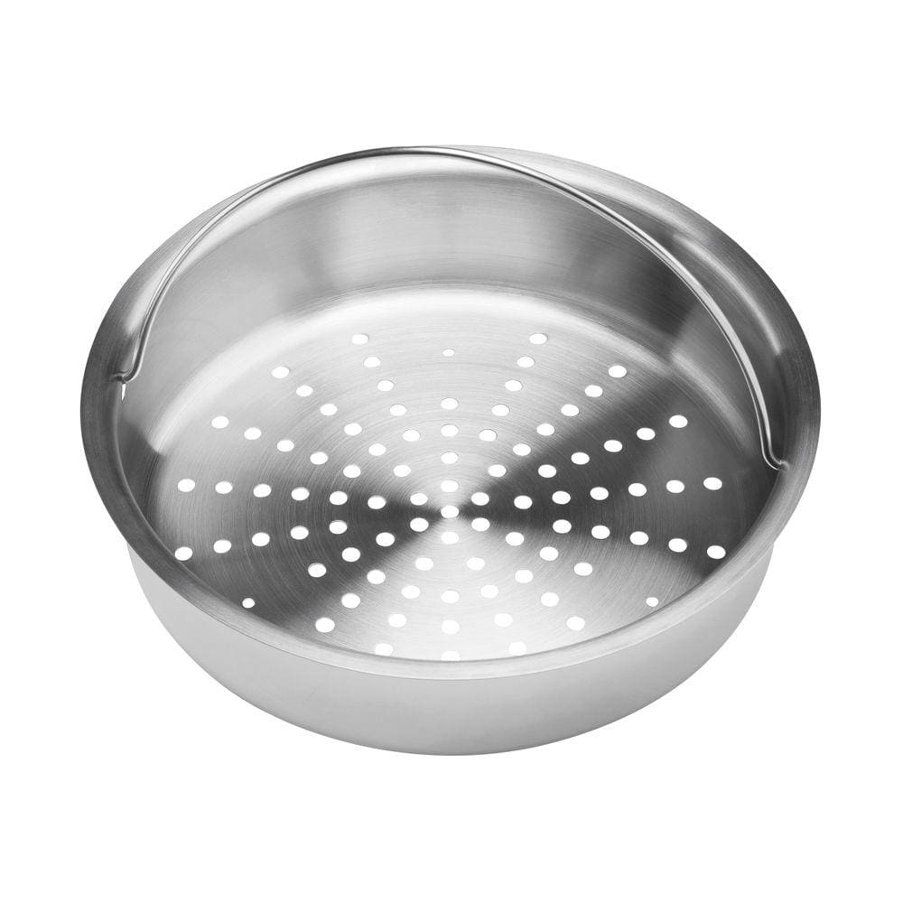Encontraproduto.com.br - Panela de Pressão Rochedo Trendy em Aço Inox e Fechamento Externo com Cesta de Vapor – 6 L