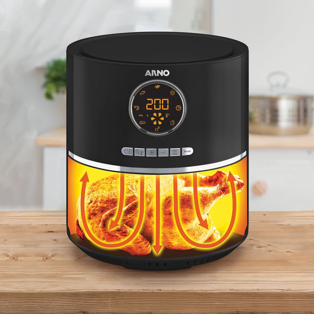 Encontraproduto.com.br - Fritadeira Air Fryer Arno Ultra Digital 4,2l 127v Preto
