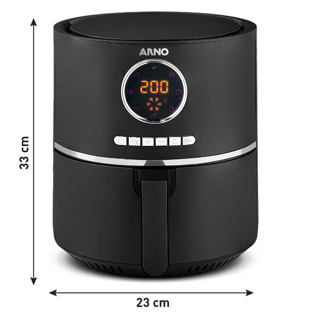 Encontraproduto.com.br - Fritadeira Air Fryer Arno Ultra Digital 4,2l 127v Preto