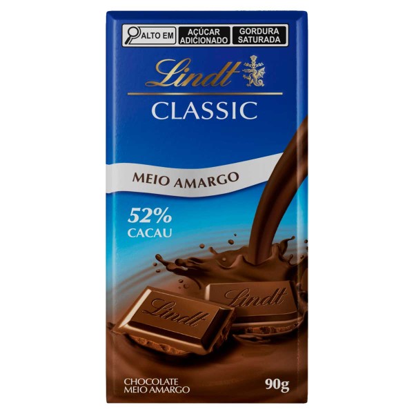Chocolate Lindt Classic Meio Amargo 90g