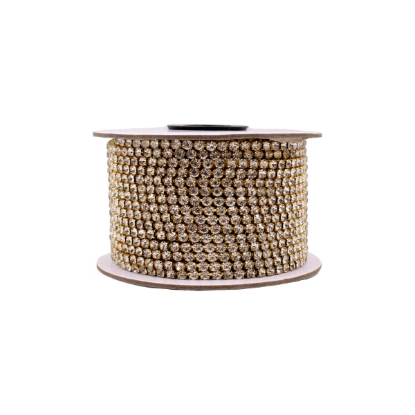 Encontraproduto.com.br - CORRENTE DE STRASS JUNTA SS18 EM VIDRO COM 25 METROS