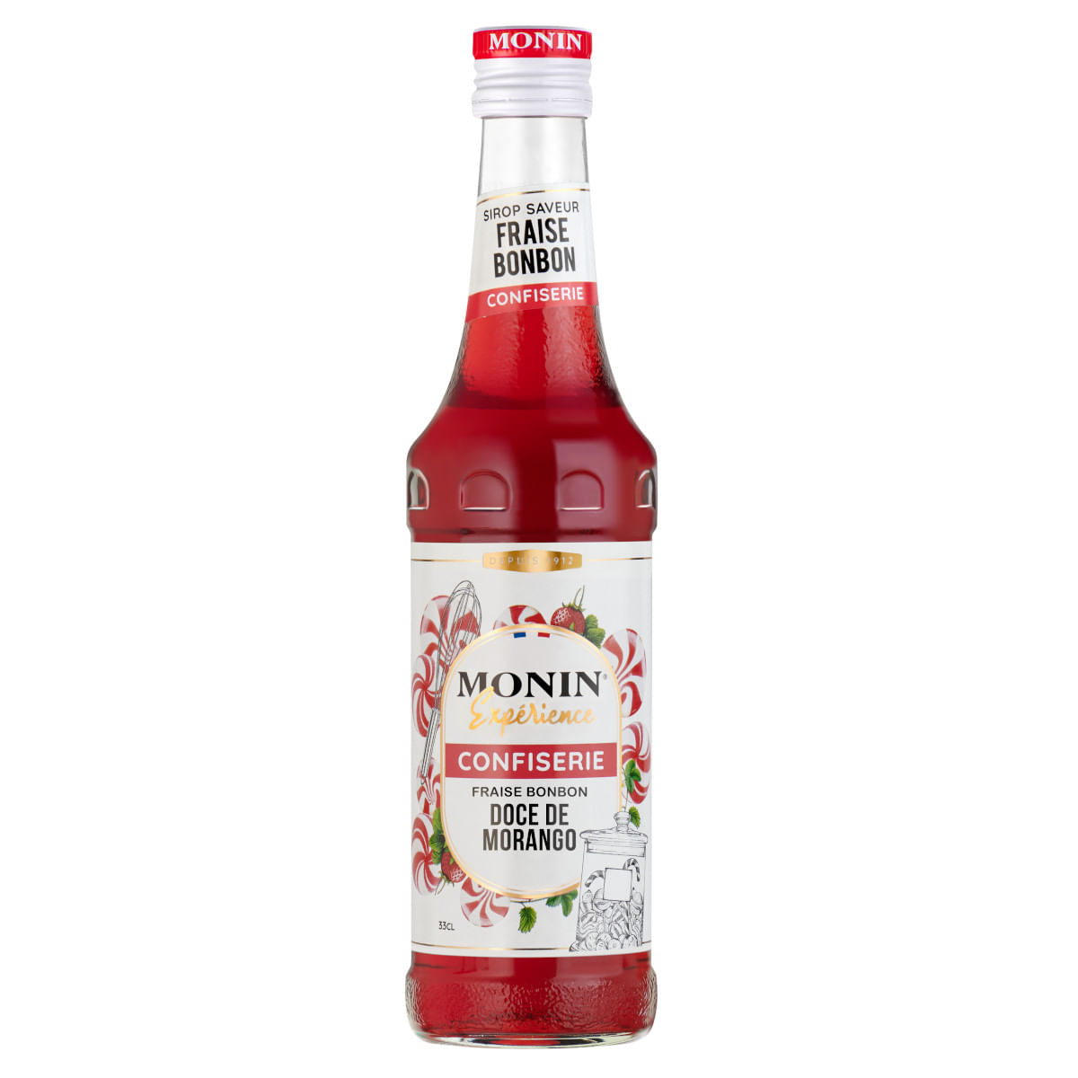 Encontraproduto.com.br - Xarope Monin Experience Confiserie Doce de Morango 330ml