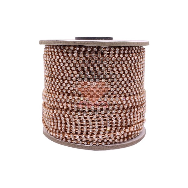 Encontraproduto.com.br - CORRENTE DE STRASS JUNTA SS12 EM VIDRO COM 100 METROS