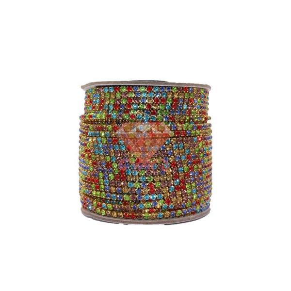 Encontraproduto.com.br - CORRENTE DE STRASS JUNTA SS16 EM VIDRO COM 50 METROS