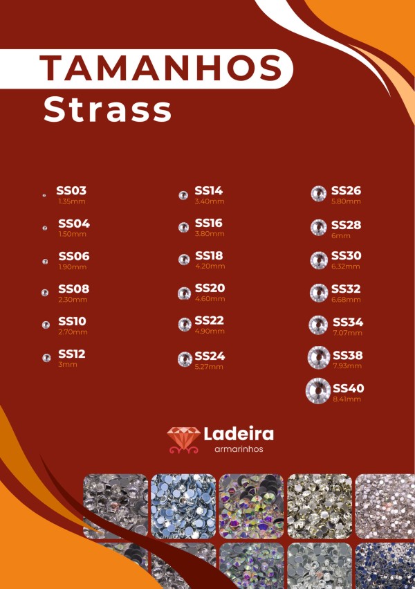 Encontraproduto.com.br - CORRENTE DE STRASS JUNTA SS16 EM VIDRO COM 50 METROS