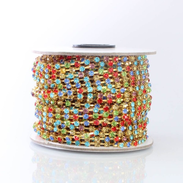 Encontraproduto.com.br - CORRENTE DE STRASS JUNTA SS20 EM VIDRO COM 30 METROS