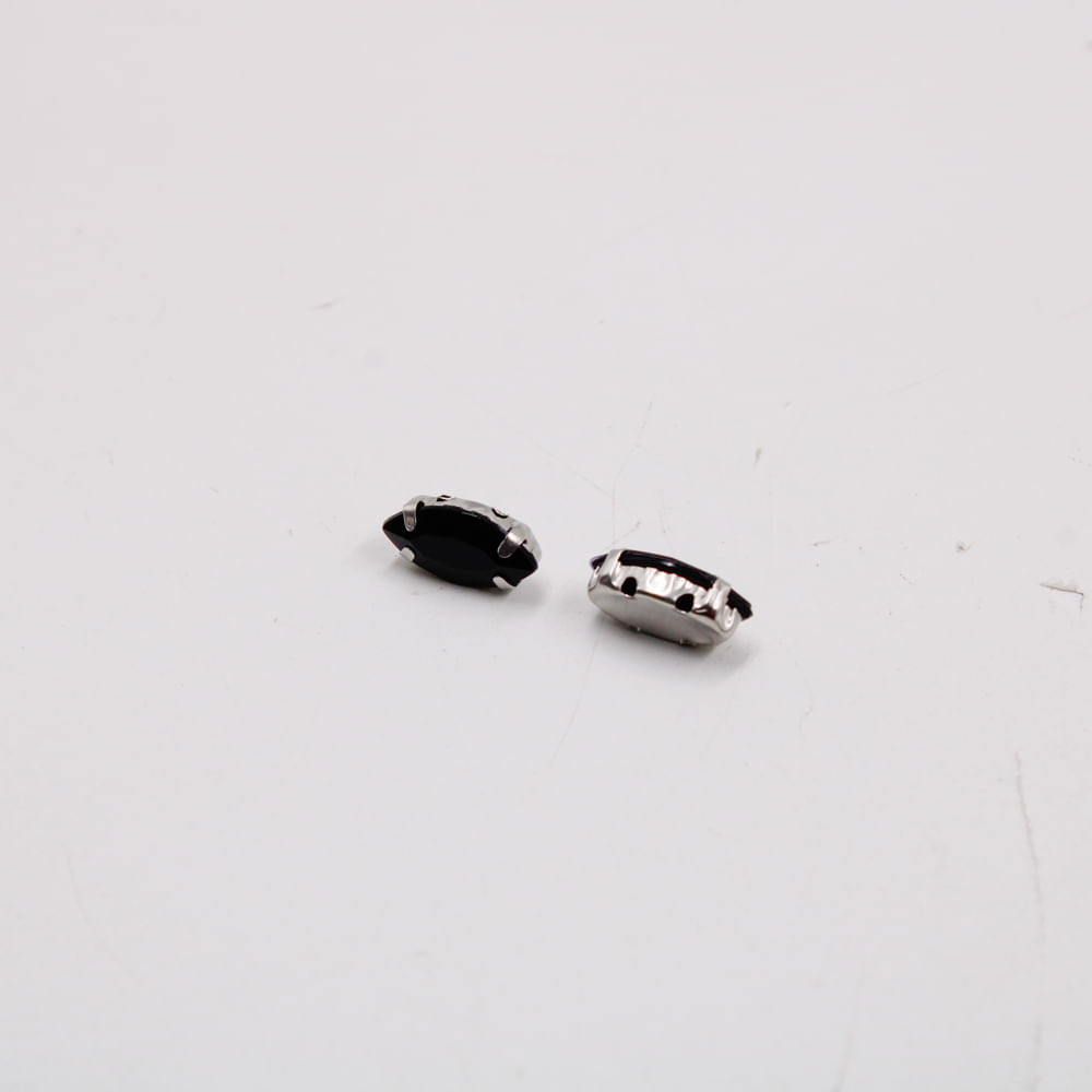 Encontraproduto.com.br - CHATON ENGRAMPADO NAVETE 6X12MM EM ACRILICO COM 1000 PEÇAS